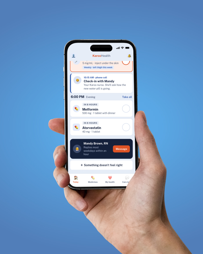 Karoo Konnect — Mobile app for patients to keep them engaged with the Karoo Program.