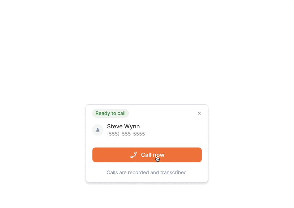 Call widget