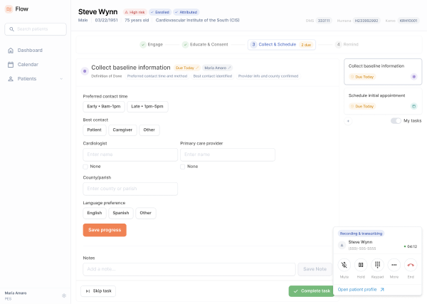 Task Action View - Collect