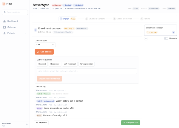 Task Action View - Engage